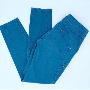 Athleta Blue Green Skinny Cargo pants SZ 10